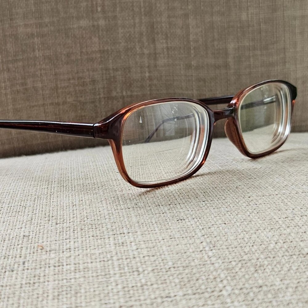 Romco Vintage Glasses Frame Brown Tone Eye Wear Eyeglasses 4 1/2 5 3/4 Frame